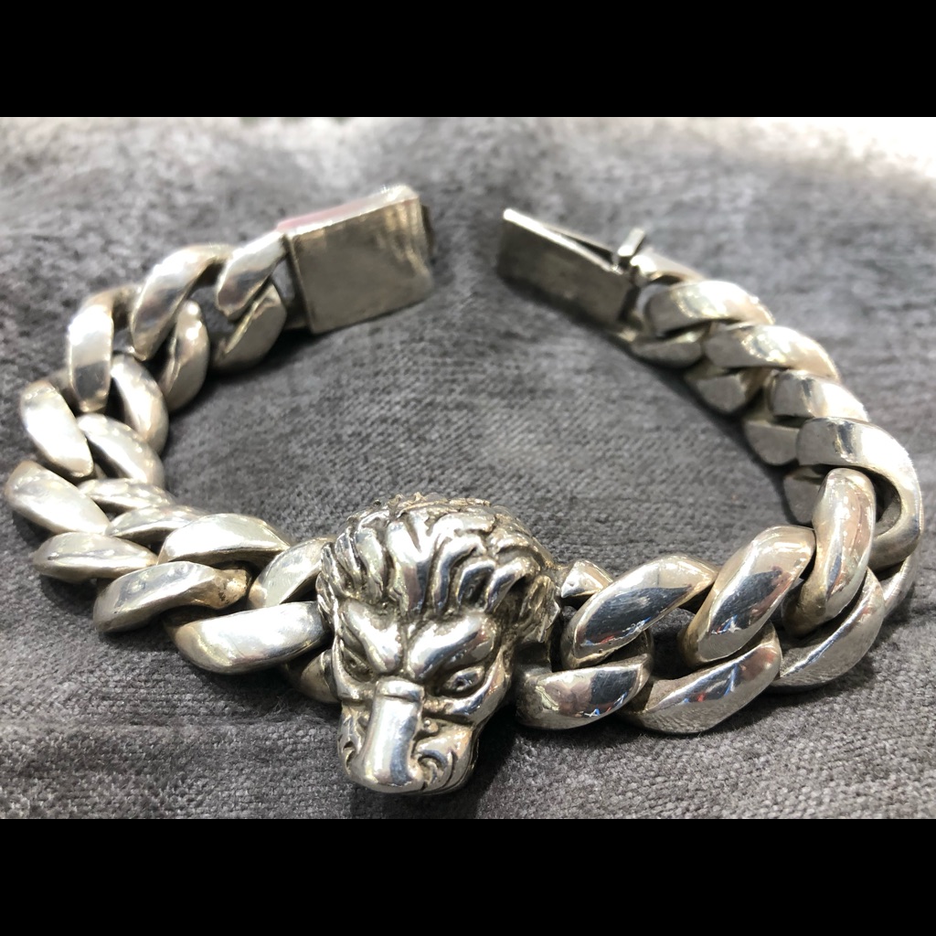 Sterling Silver Lion Bracelet